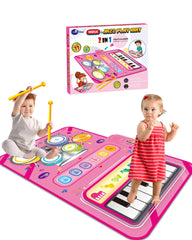 DQMOON musical mat with piano keys sparks toddler creativity and fine motor skills.