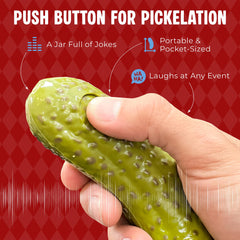 DR DINGUS pickle jar on shelf evokes ready-to-share family giggles