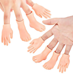 DR DINGUS Finger Hands close-up in durable rubber for playful puppetry