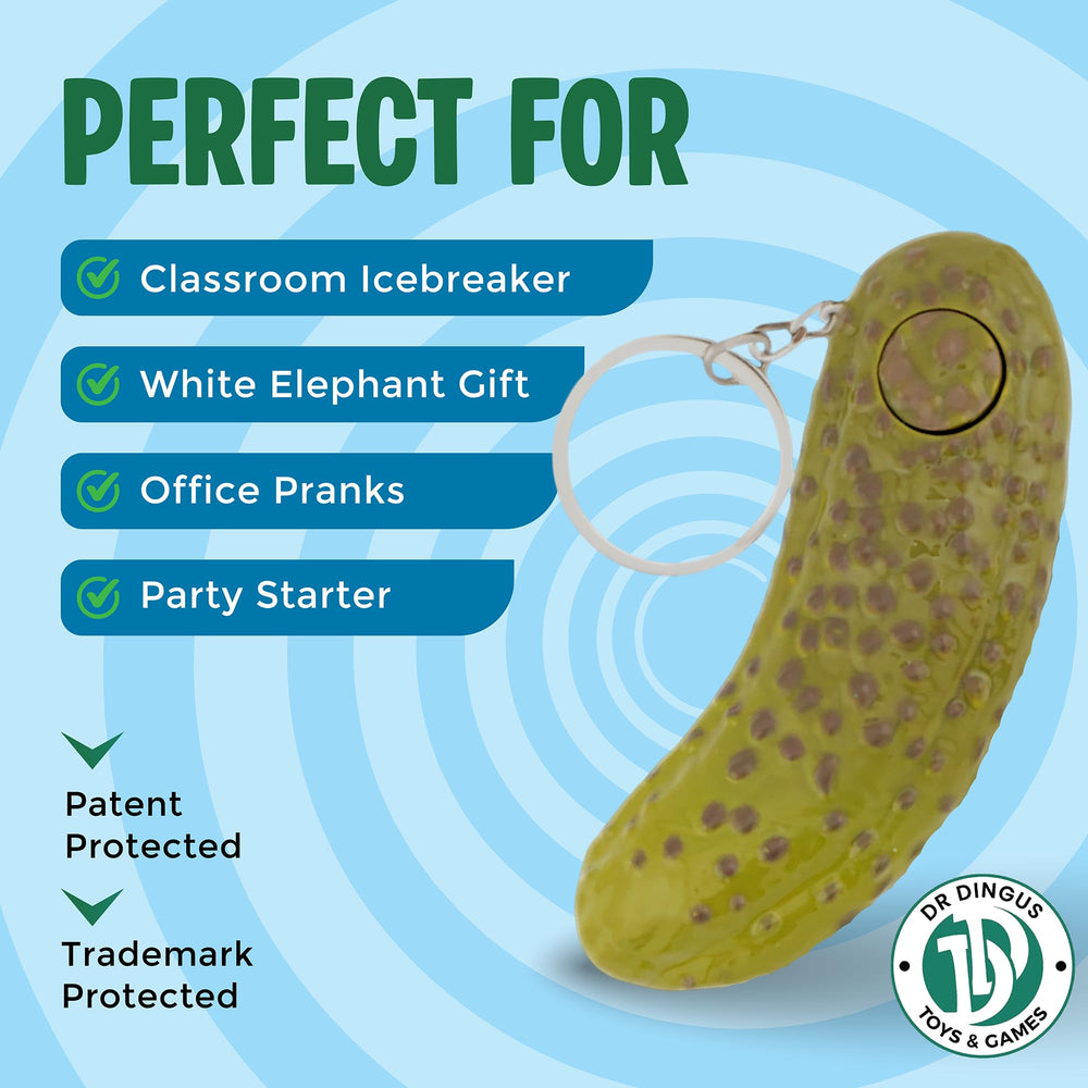 DR DINGUS Singing pickle keychain demonstration for shared smiles