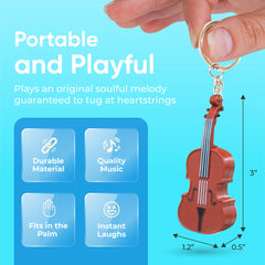 DR DINGUS World's Smallest Violin in-hand use demonstrates instant mood-lightening pocket entertainment.