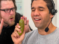 DR DINGUS Yodeling Pickle office-fun demonstration in action.