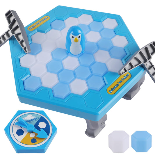 DR.DUDU Save Penguin Break Ice box showing game in setup for family play