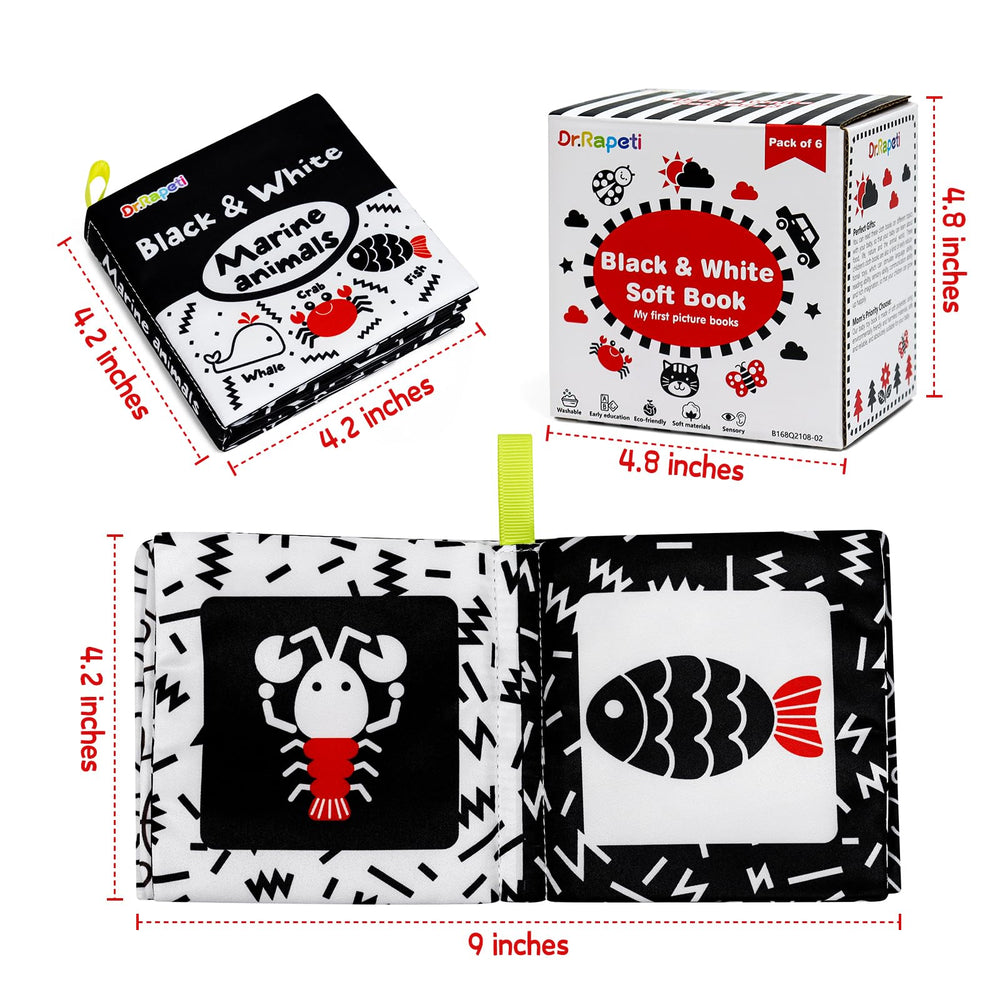 Dr.Rapeti cloth books featuring animals to boost visual recognition and language play