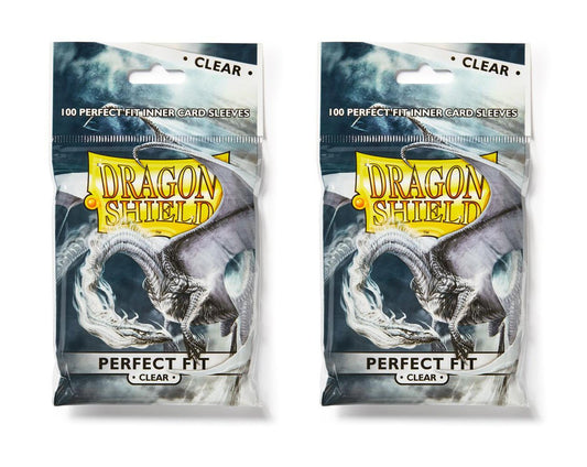 Dragon Shield 100 standard size clear sleeves front view, unobtrusive protection.
