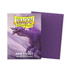 Dragon Shield amethyst sleeves pack shot, 100-count value.