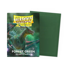 Dragon Shield forest green sleeves stacked for organized collection and easy handling