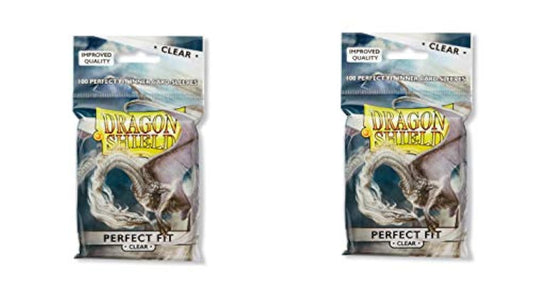 Dragon Shield inner sleeve clear standard size 100ct box front protects cards in storage
