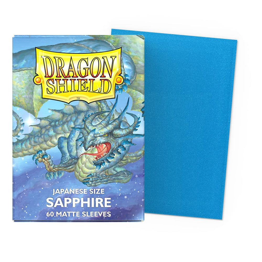 Dragon Shield Sapphire matte texture close-up highlighting smooth shuffle feel.