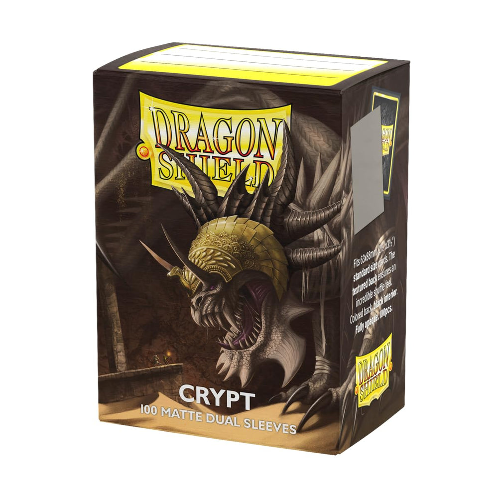Dragon Shield Matte Dual sleeves front view with clear front for card visibility.