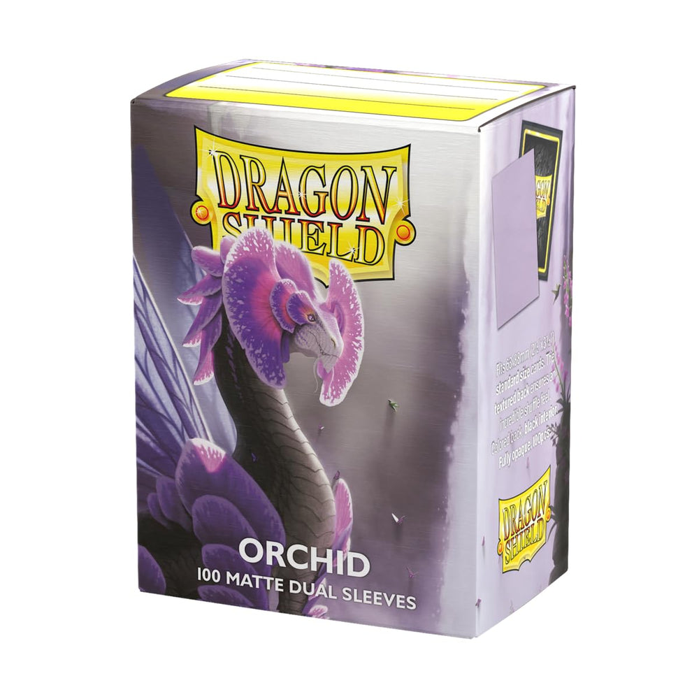 Dragon Shield Matte Dual Sleeves Orchid front view with opaque interior for tournament play