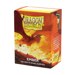 Dragon Shield Matte Dual Standard Sleeves Ember 100ct pack protecting and shuffling smoothly.