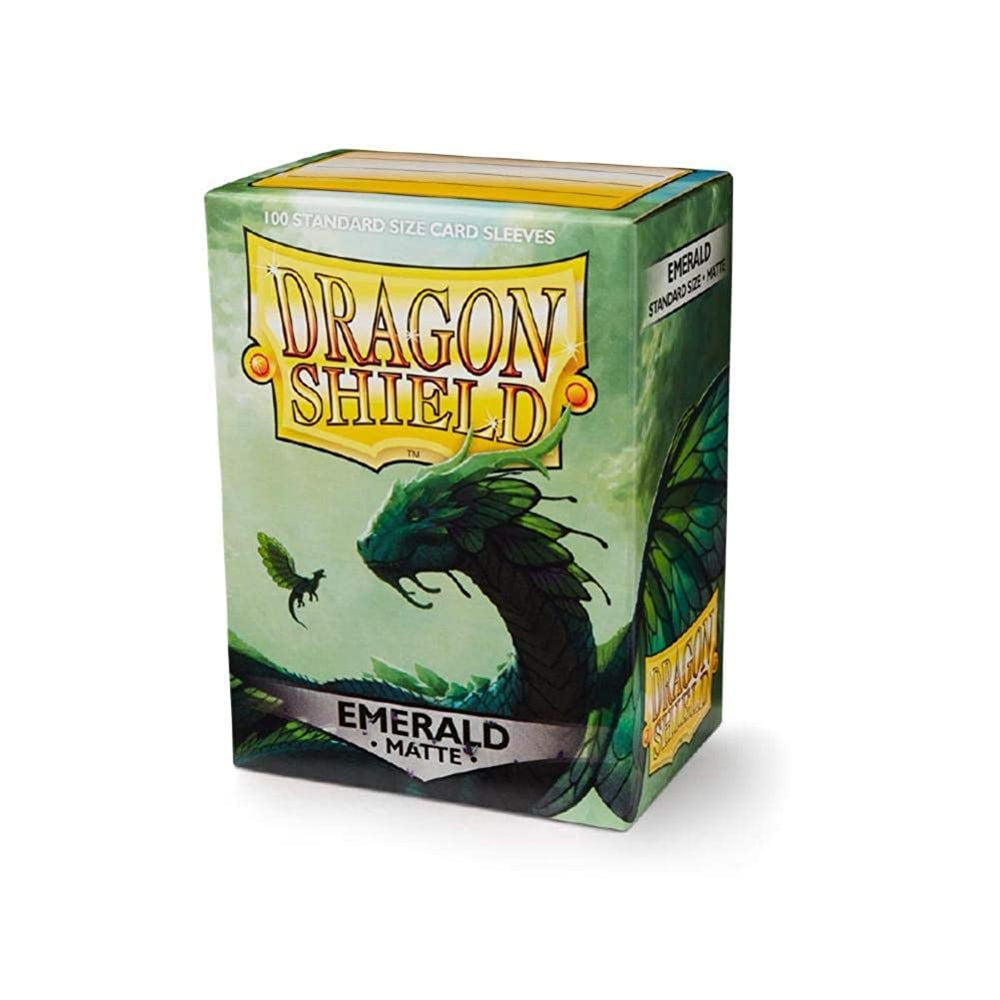 Dragon Shield Emerald Matte standard-size card sleeves protect your deck during long play sessions.