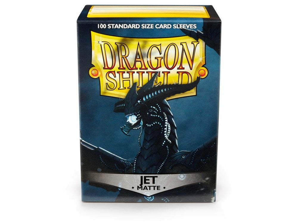 Dragon Shield Matte Jet standard-size sleeves fit LCG and CCG cards.