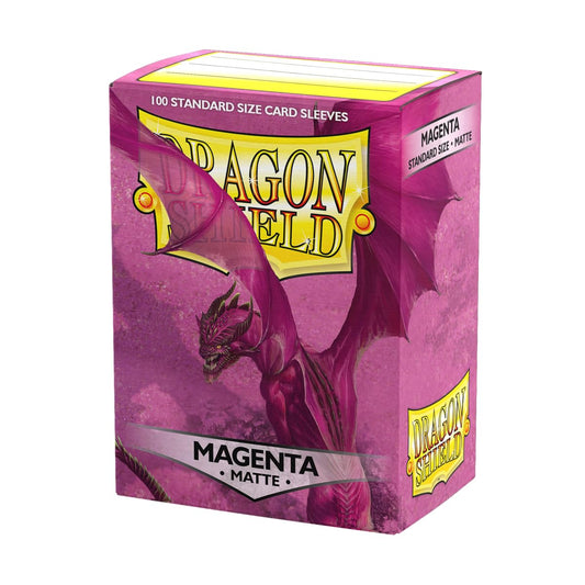 Dragon Shield Matte Magenta front view showing clear card visibility