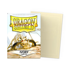 Dragon Shield Matte sleeves ivory back view with non-glare surface