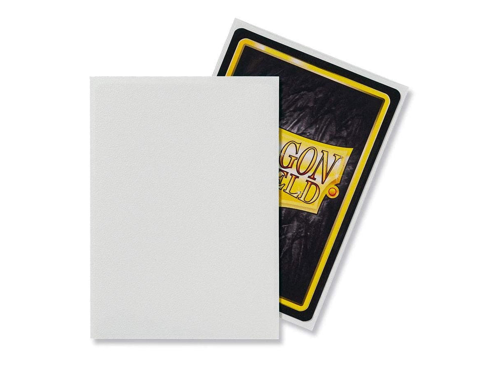 Dragon Shield Matte White sleeves archival safe storage in a labelable box
