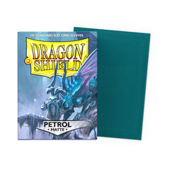 Dragon Shield Petrol matte sleeves pack closeup highlights texture for smooth shuffling