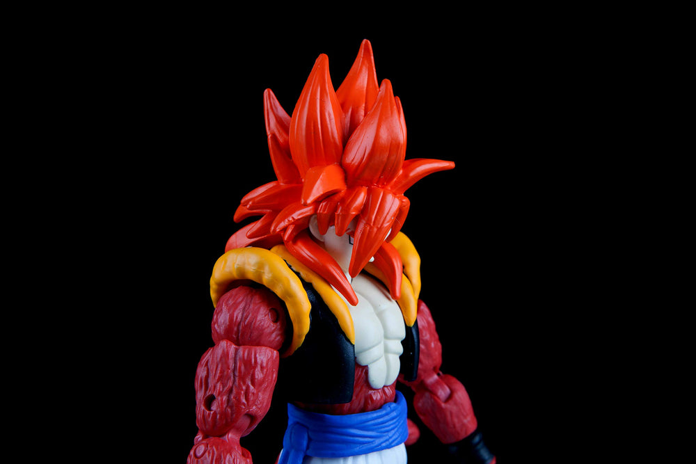Dragon Stars Gogeta Saiyan 4 hands collection supports varied poses.