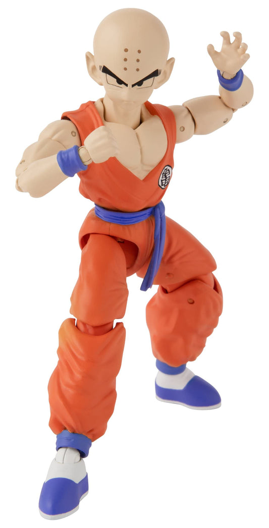 Dragon Stars Krillin 6.5-inch figure front view for dynamic display possibilities.