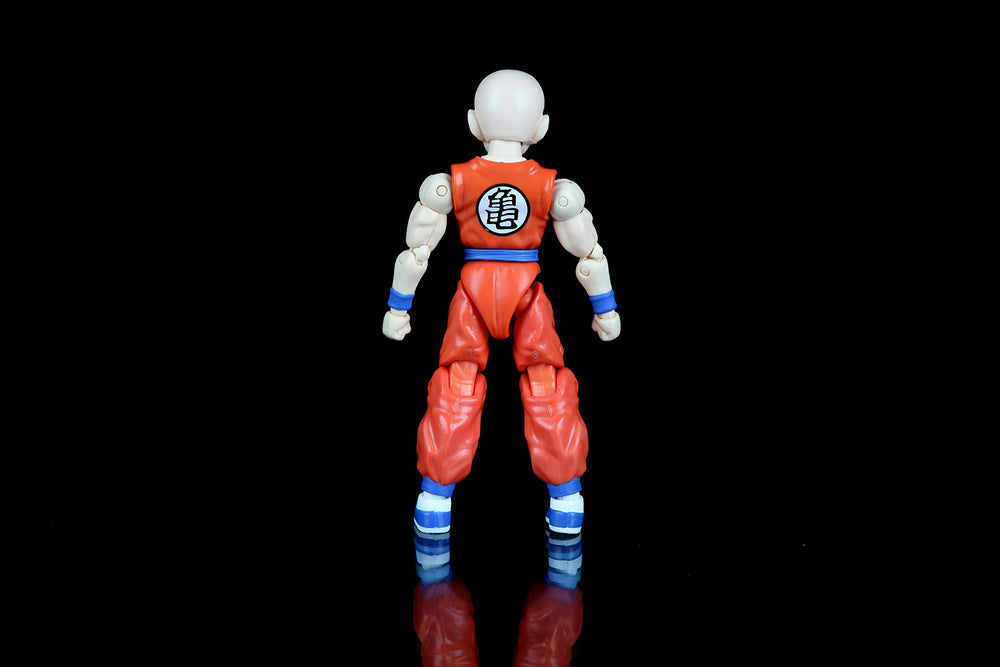 Dragon Stars Krillin 6.5-inch sculpt detail highlights accurate deco for display.