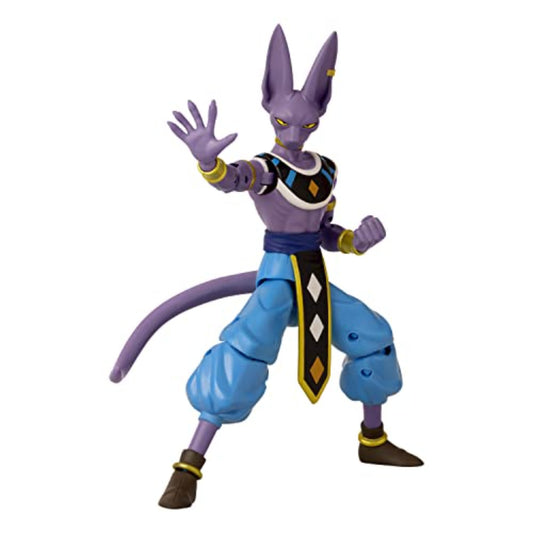 Dragon Stars Beerus 6.5-inch figure, front view ideal for display-ready collection