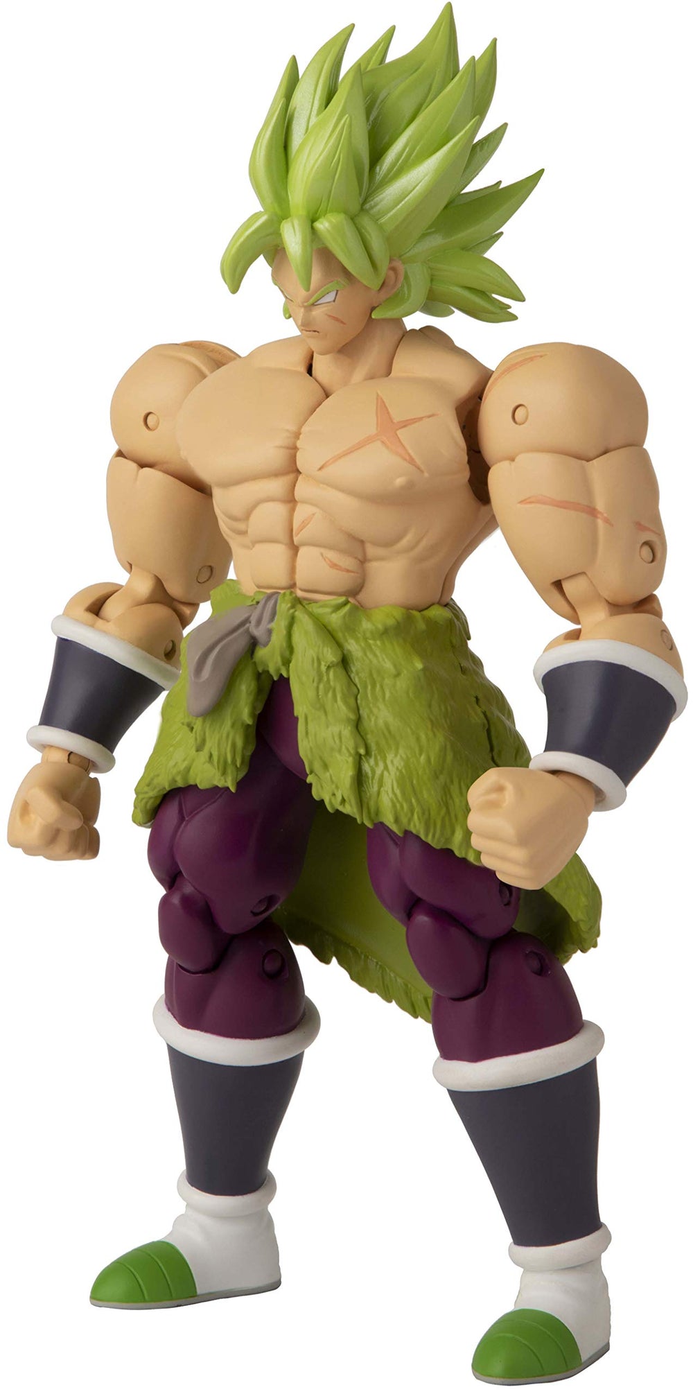 Dragon Stars Series Broly figure with detailed sculpt and deco close-up.