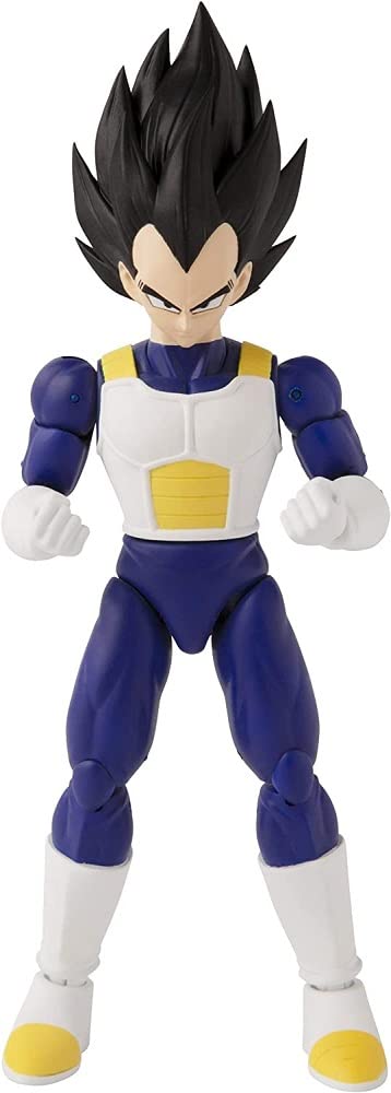 Dragon Stars Vegeta 6.5-inch action figure with 16-point articulation for dynamic battle poses.