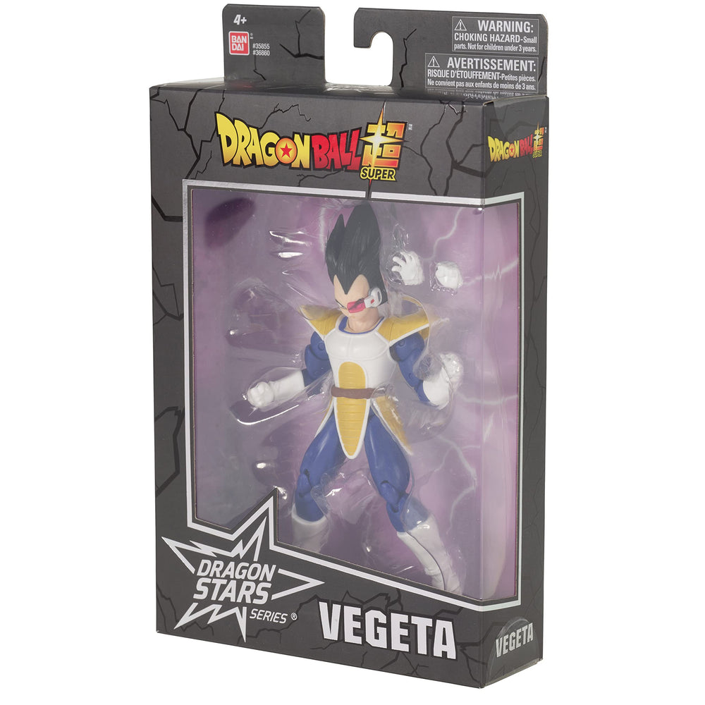 Dragon Stars Vegeta Kai ver packaging-design mirrors anime aesthetics on display.
