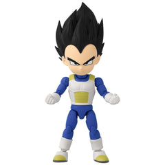 Dragon Stars Vegeta mini front view highlights detailed sculpt and pose