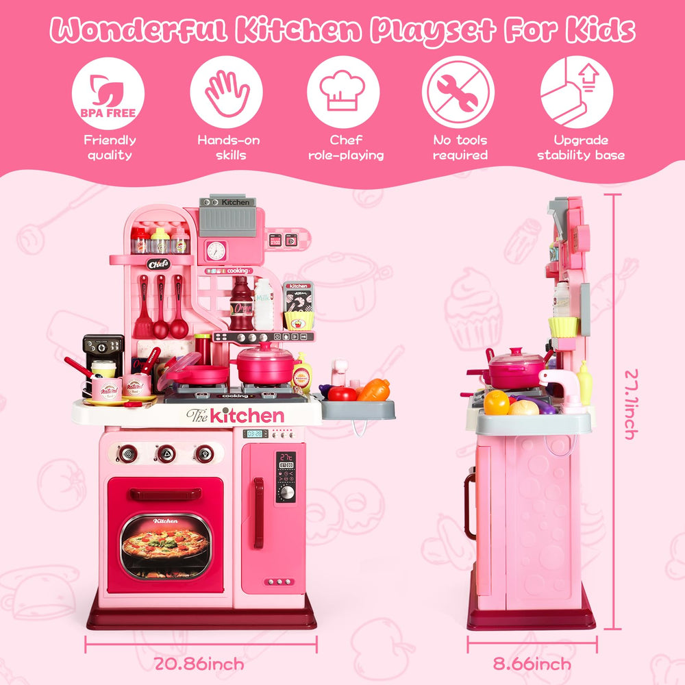 DRAMATION pink kids kitchen accessories complete the imaginative setup
