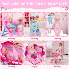 DRAMATION playpen and dining chair for doll enhances role-play meals.