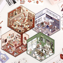 Draupnir DIY 3D House Stickers loft apartment scene personalize workspaces.