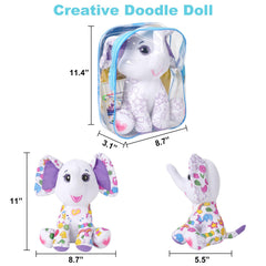 DrawMyToy colorable plush invites repeated coloring and easy cleanup.