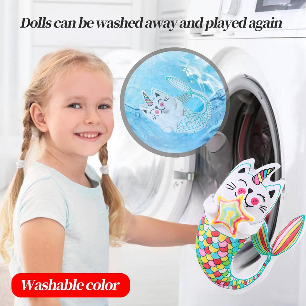 DRAWMYTOY plush toy is machine washable after coloring