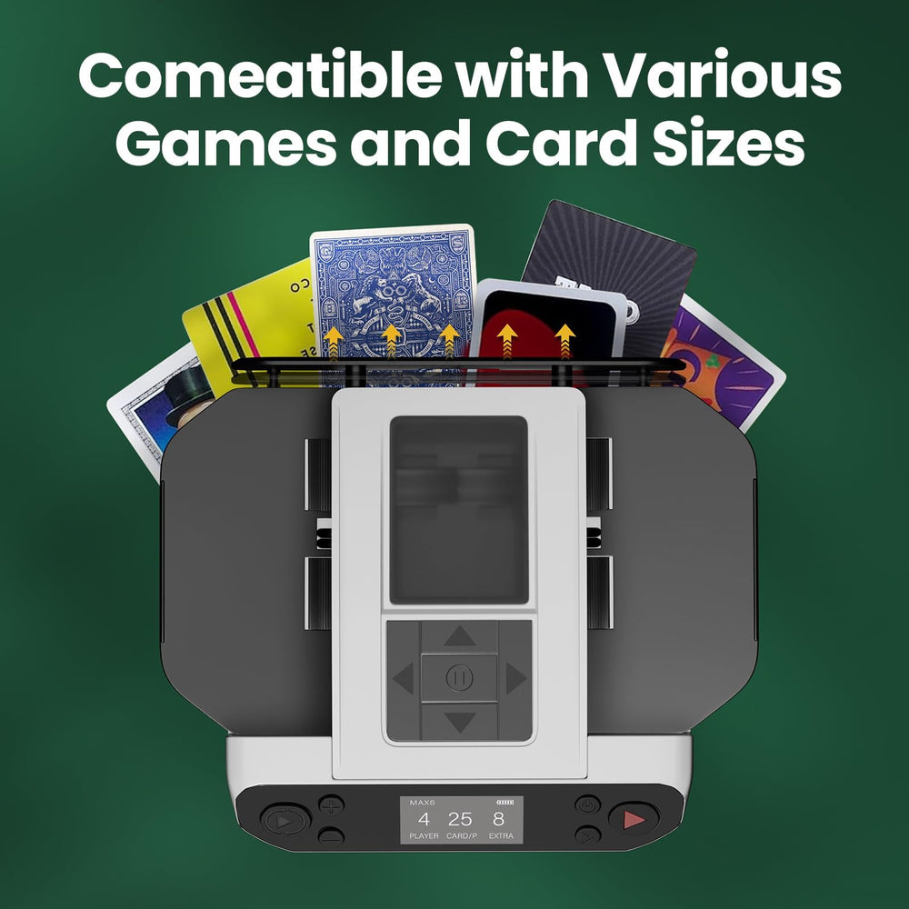 DrawPies MAX6 remote controller compatibility enables hands-free dealing.