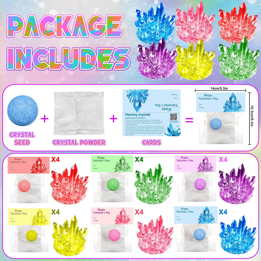 DREACAREFT crystal growing kit with valentines card for personalized gifts