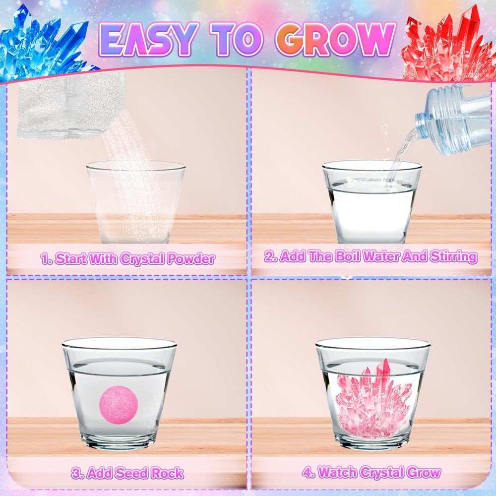 DREACAREFT crystal growth process in cups shows days of patient observation