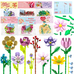 DREACAREFT valentines rose design flower blocks for classroom gifts