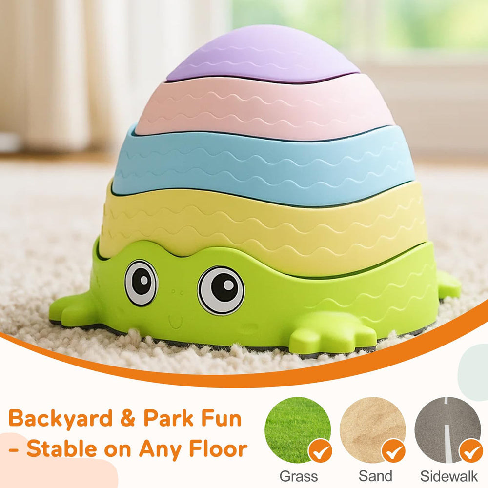 DREAM BUILDING Balance Stepping Stones are waterproof and easy to clean after outdoor adventures