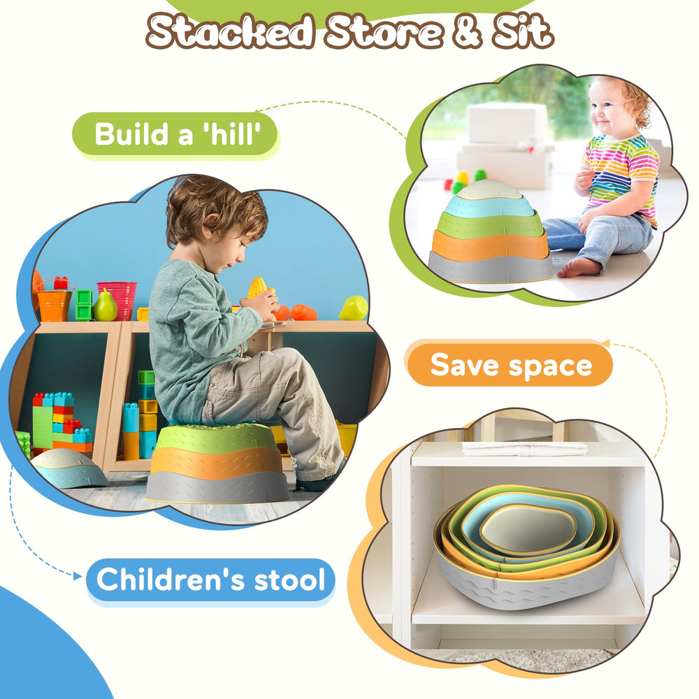 Dream Building stepping stones easy to wipe clean with a damp cloth after play