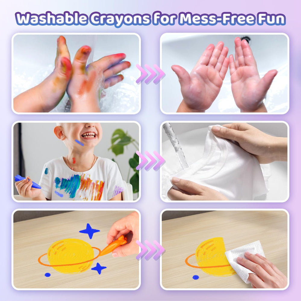 DreamCandy rocket and fish shapes in kid's grip, comfortable coloring