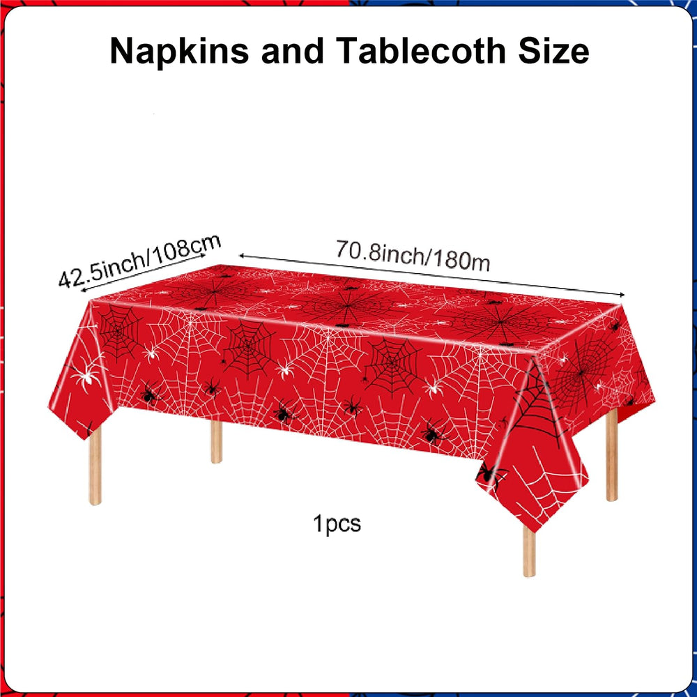 DreamCatching spider napkins coordinating with spider themed tableware