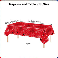 DreamCatching spider napkins coordinating with spider themed tableware