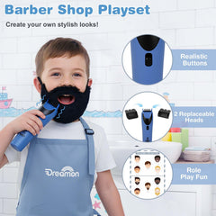 Dreamon Barber Shop Playset tool-bag to organize grooming accessories.
