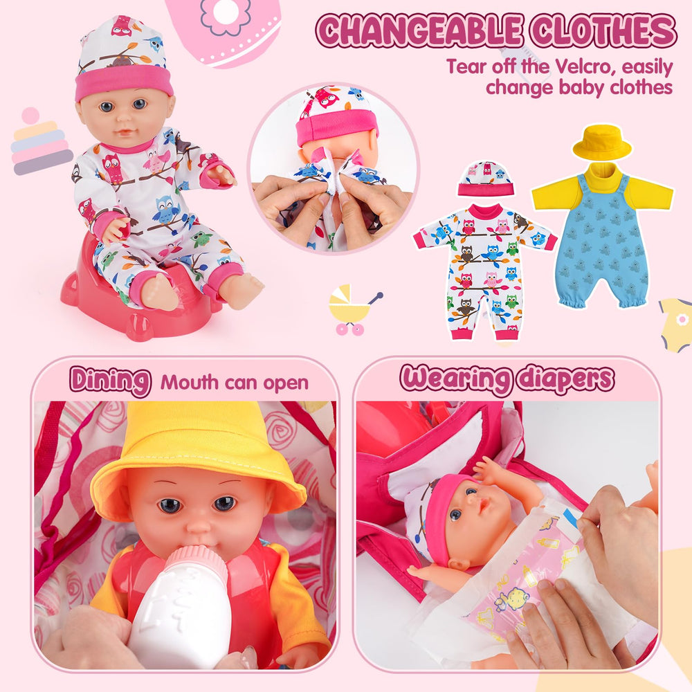 Dreamon two sets of doll clothes spark creative dressing play