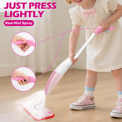 Dreamon Kids Spray Mop uses a snap-on design for quick, tool-free assembly.