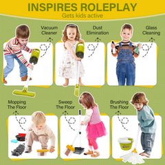 Dreamon blue mop accessory for kid-friendly floor care role-play.