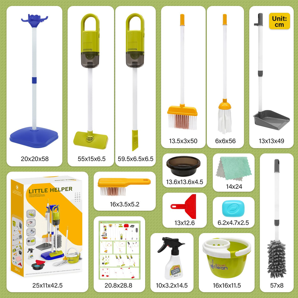 Dreamon blue cleaning play set supports imagination and basic hygiene routines.