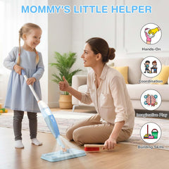 Dreamon hand brush and duster encourage tactile learning during pretend cleaning.